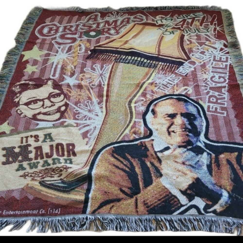 A Christmas Story Leg Lamp Woven Blanket